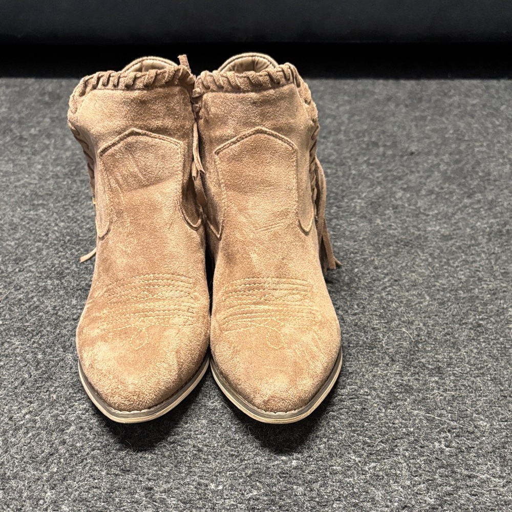 Natural Reflections Suede Ankle Boots - Brown